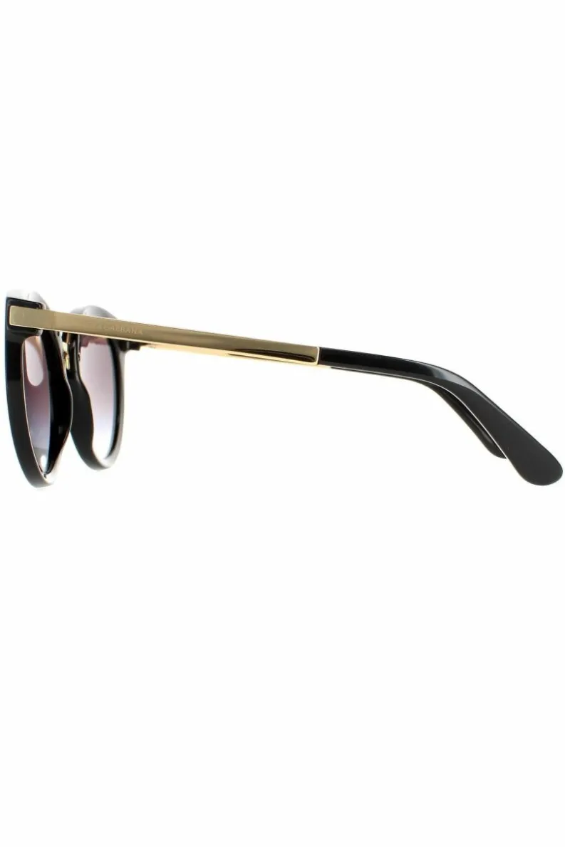 Sunglasses*Dolce & Gabbana Round Grey Gradient Sunglasses Black
