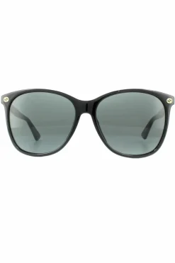 Sunglasses*Gucci Round Grey Sunglasses Black