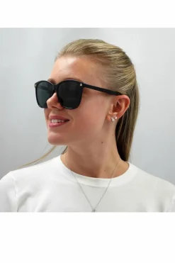 Sunglasses*Gucci Round Grey Sunglasses Black