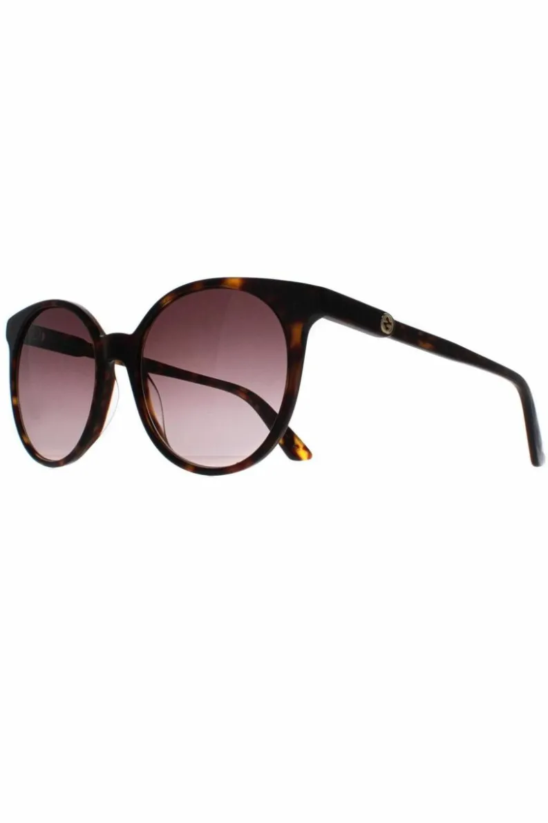 Sunglasses*Gucci Round Dark Havana Gradient GG0488S Brown