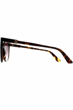 Sunglasses*Gucci Round Dark Havana Gradient GG0488S Brown