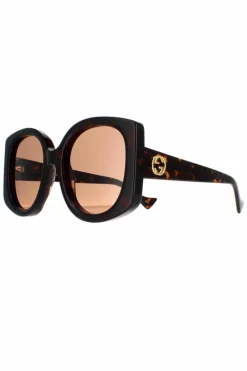 Sunglasses*Gucci Round Dark Havana GG1257S Brown