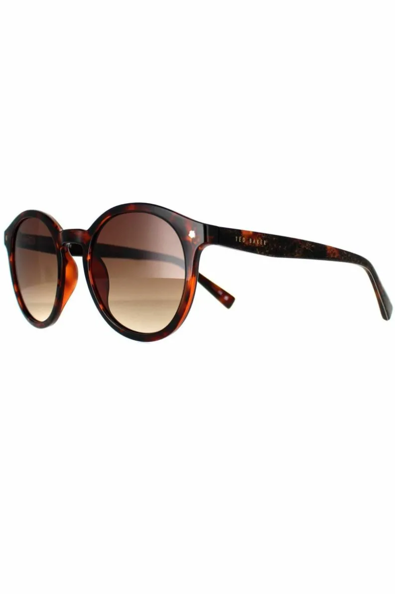 Sunglasses*Ted Baker Round Double Champagne Demi Gradient TB1677 Fleur Brown