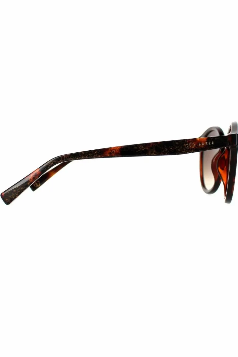 Sunglasses*Ted Baker Round Double Champagne Demi Gradient TB1677 Fleur Brown