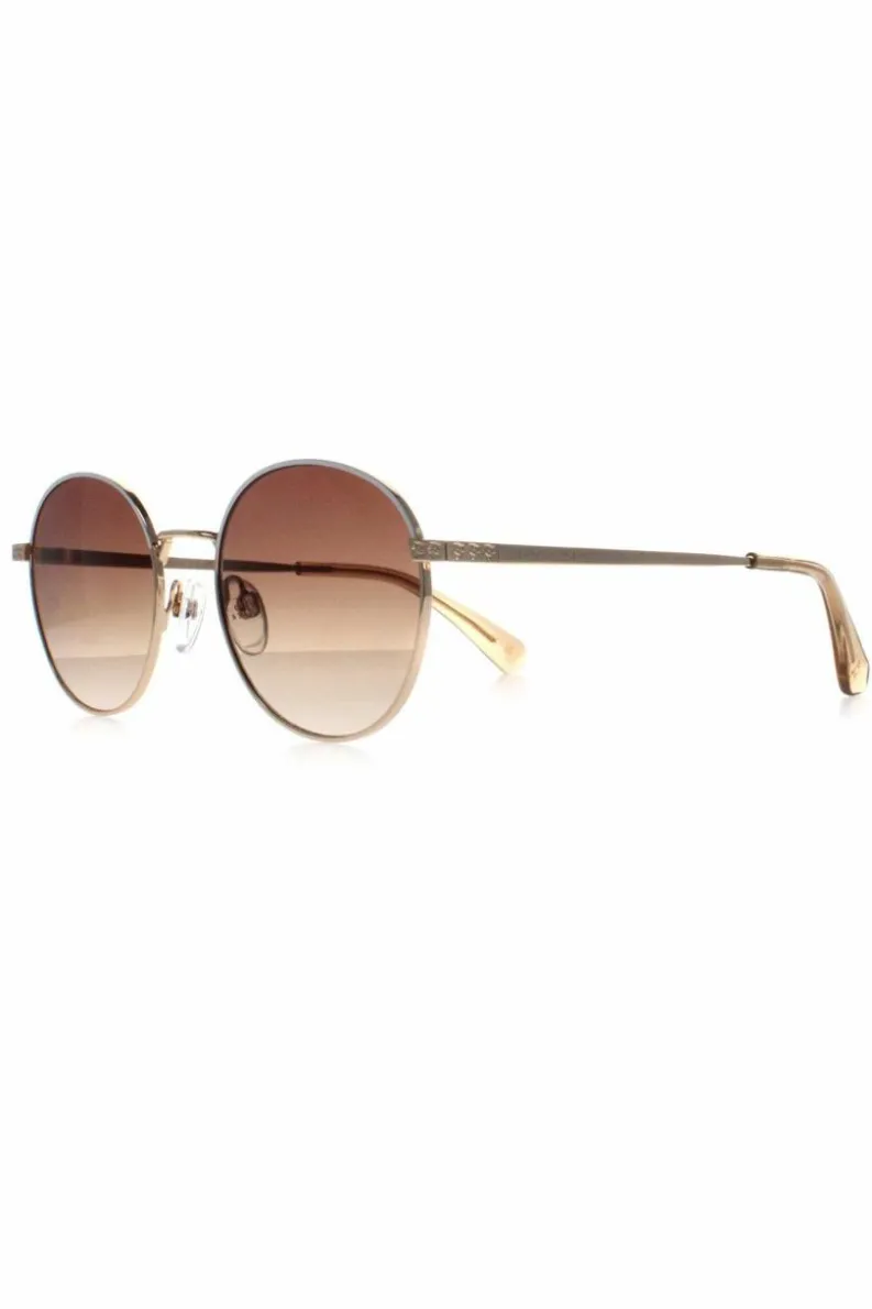 Sunglasses*Ted Baker Round Brown Gradient TB1679 Willa Gold