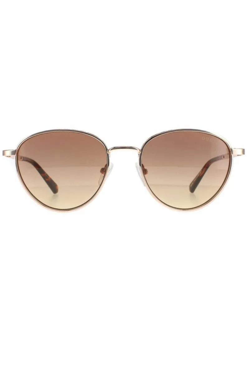 Sunglasses*Guess Round Brown Gradient GU5205 Gold