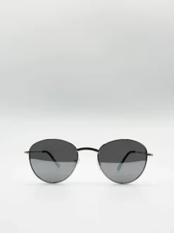 Sunglasses*SVNX Round Metal Frame Sunglasses Silver