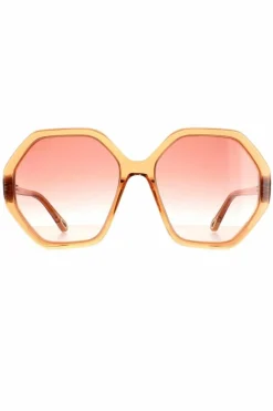 Sunglasses*Chloe Round Crystal Pink Gradient CH0008S Esther Orange