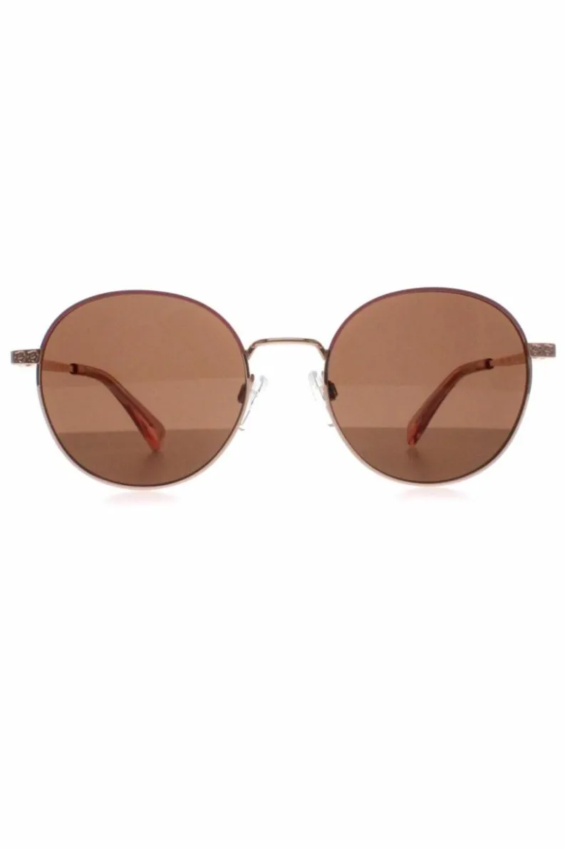 Sunglasses*Ted Baker Round Rose Brown TB1679 Willa Gold