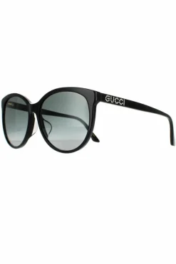 Sunglasses*Gucci Round Shiny Grey Gradient GG0729SA Black