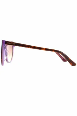 Sunglasses*CALVIN KLEIN Round Tortoise Milky Purple CK18509S Brown