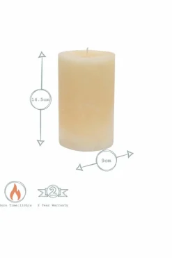 Candles & Diffusers|Candles*Nicola Spring Round Vanilla Pillar Candle - 110 Hours - Cream