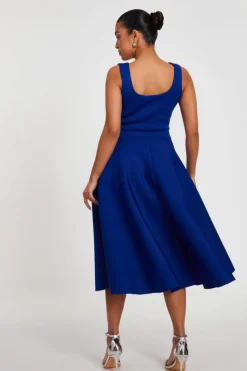 A Line Dresses|Midi Dresses*Quiz Petite A-Line Midi Dress Royal