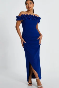 Bodycon Dresses*Quiz Petite Ruffle Maxi Dress Royal