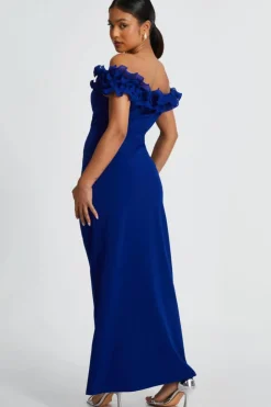 Bodycon Dresses*Quiz Petite Ruffle Maxi Dress Royal