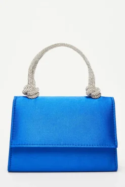 Handbags*Quiz Satin Top Handle Bag Royal