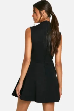 A Line Dresses*boohoo Ruched A Line Mini Dress black