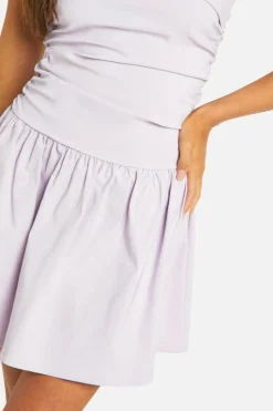Smock Dresses*boohoo Ruched Bandeau Mini Smock Dress lilac