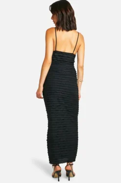 Cami Dresses*boohoo Ruffle Cowl Maxi Dress black