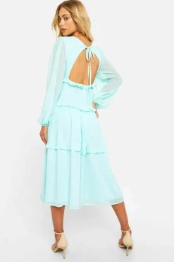 Smock Dresses*boohoo Ruffle Smock Dress sage
