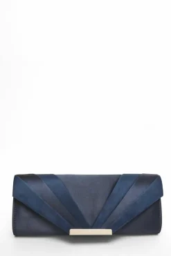 Handbags|Clutch Bags*Quiz Satin Fold Clutch Bag Navy