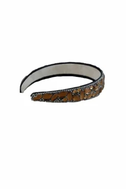 Hair Accessories*SVNX Satin Headband with Gold Gemstone Embelishment Multi