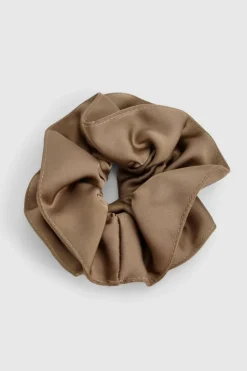 Hair Accessories*boohoo Satin Oversized Scrunchie mocha