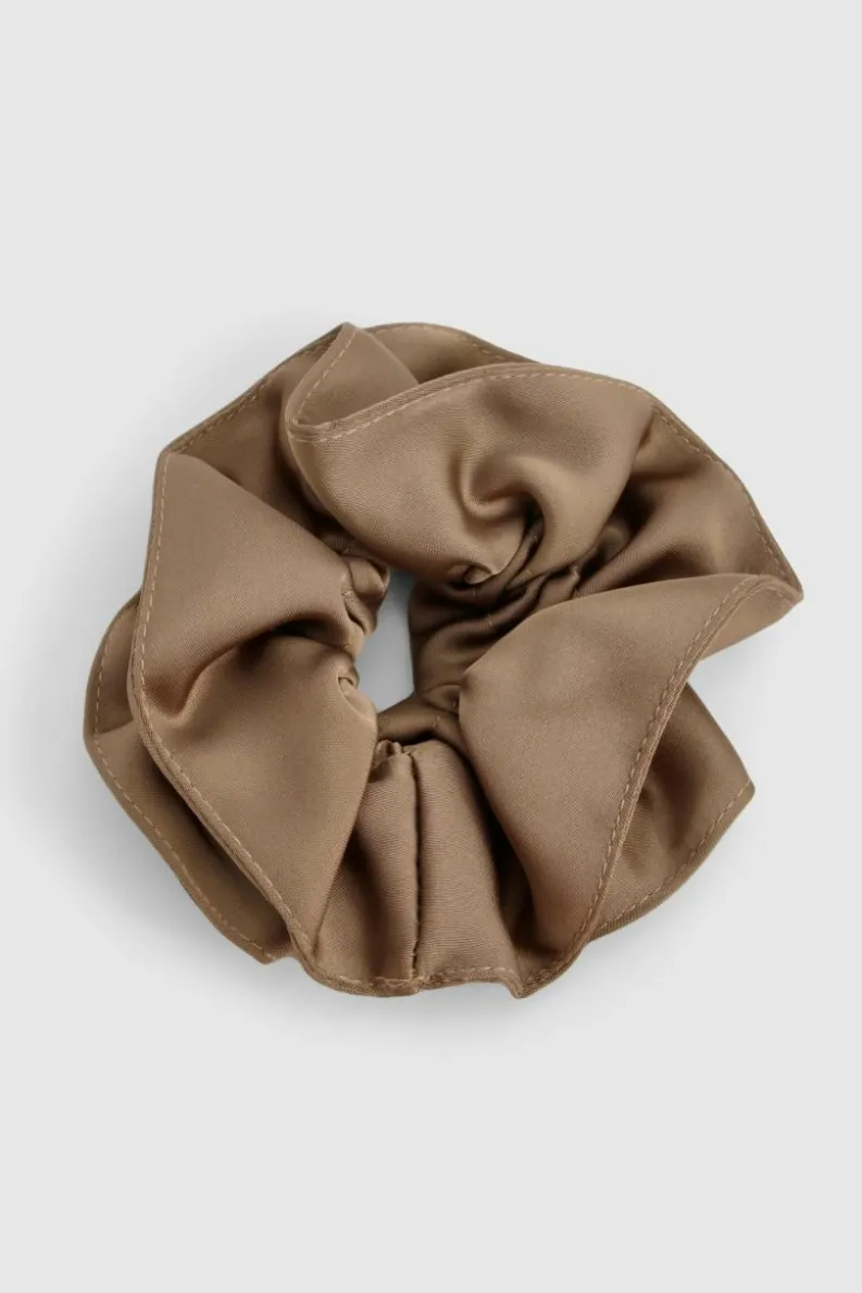Hair Accessories*boohoo Satin Oversized Scrunchie mocha
