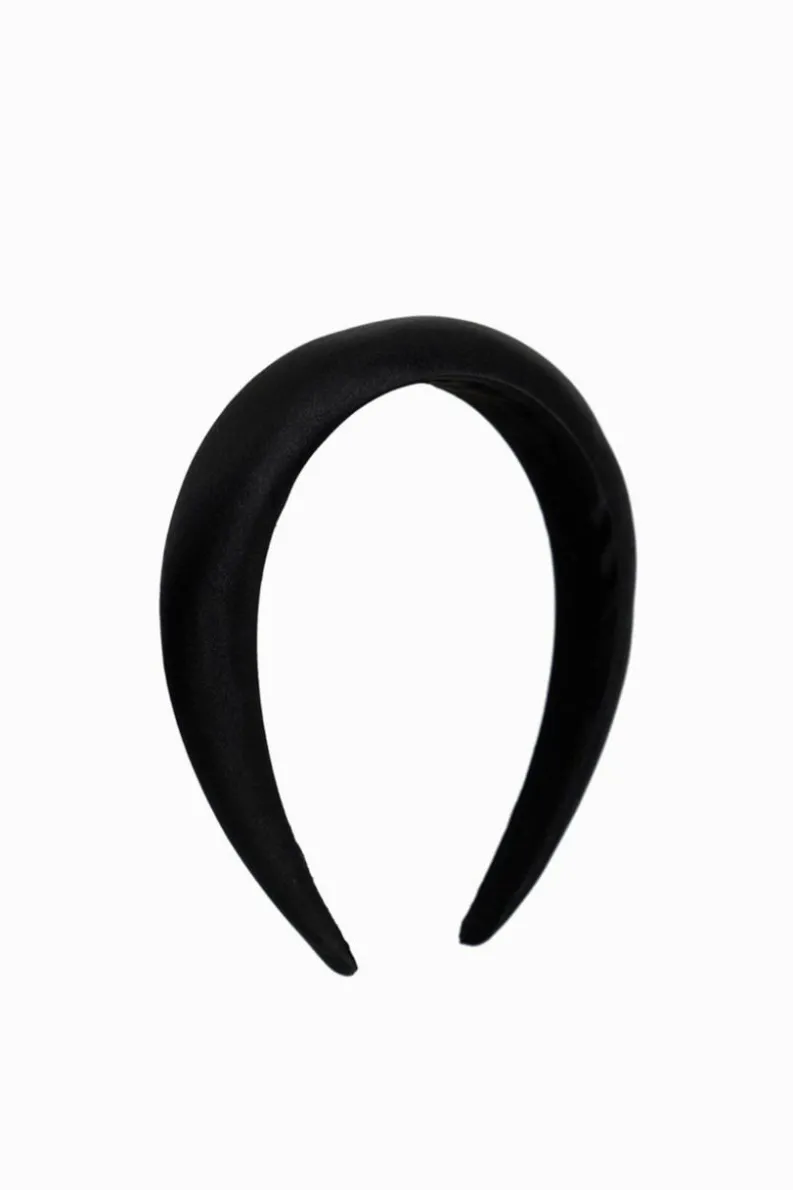 Hair Accessories*My Accessories London Satin Padded Headband Black