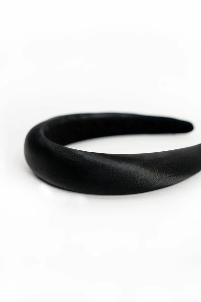 Hair Accessories*My Accessories London Satin Padded Headband Black