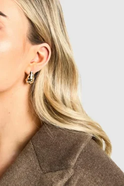 Earrings*boohoo Scattered Diamante Teardrop Earrings gold