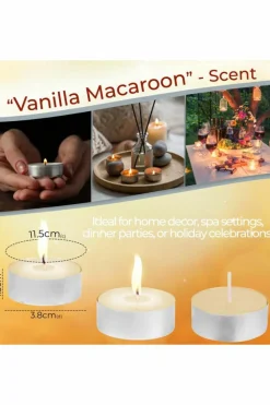 Candles & Diffusers|Candles*Deco Express Scented 25 Packs Tealights - Vanilla Macaroon Beige