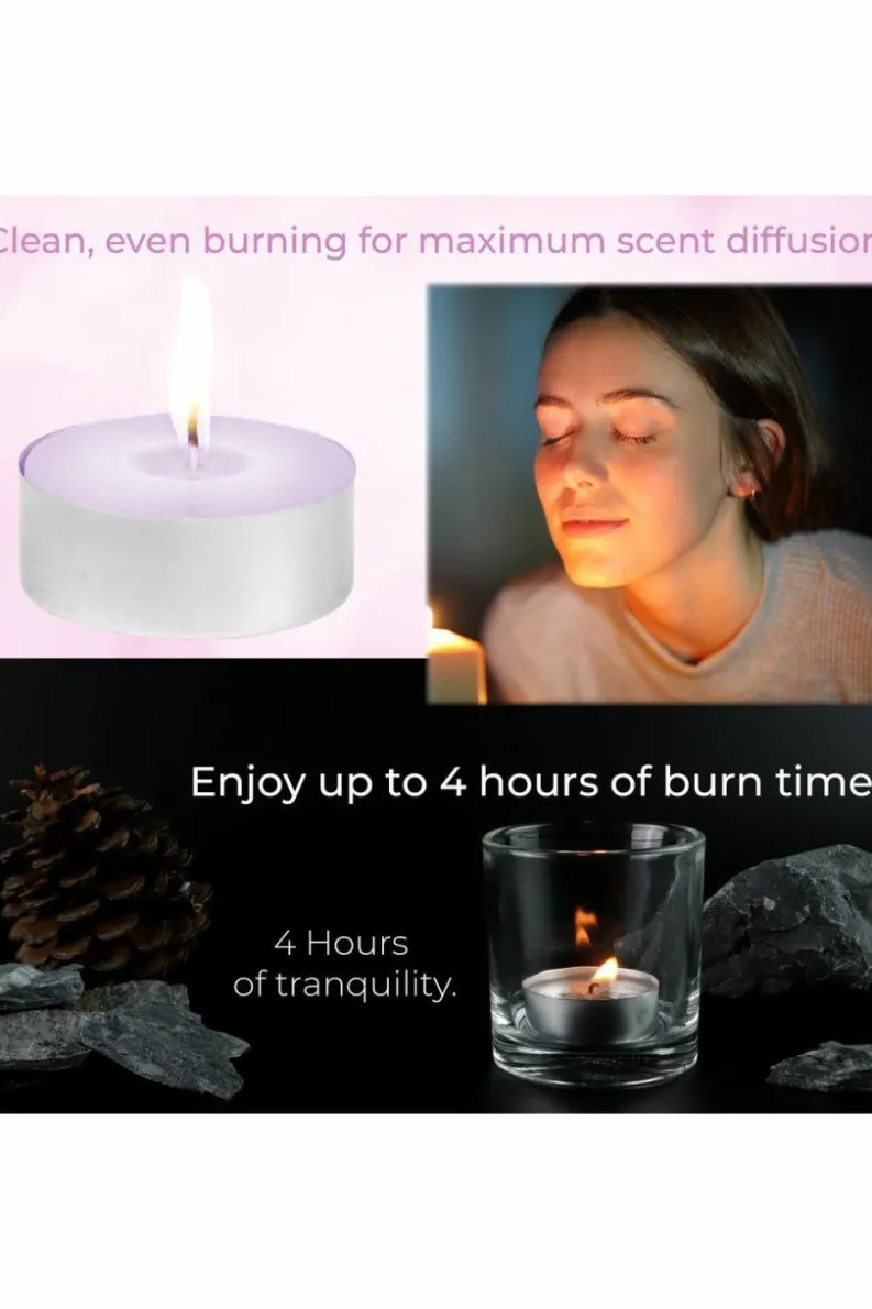 Candles & Diffusers|Candles*Deco Express Scented 25 Packs Tealights - Cherry Blossom Pink