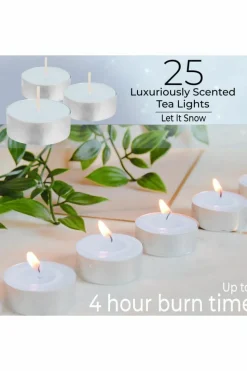 Candles & Diffusers|Candles*Deco Express Scented 25 Packs Tealights - Let It Snow Blue