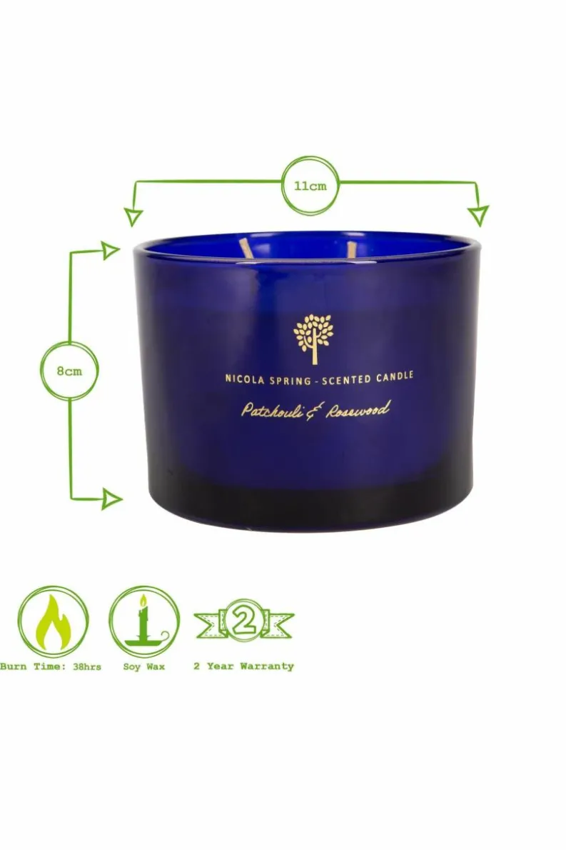 Candles & Diffusers|Candles*Nicola Spring Scented Candle & Reed Diffuser Set 350g Patchouli & Rosewood Blue