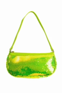 Shoulder Bags*My Accessories London Sequin Shoulder Bag Green