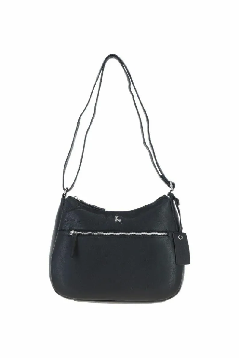 Shoulder Bags|Handbags*Ashwood Leather Shannon' Real Leather Shoulder Bag Black