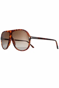 Sunglasses*Tom Ford Shield Havana Gradient Spencer 02 FT0998 Brown