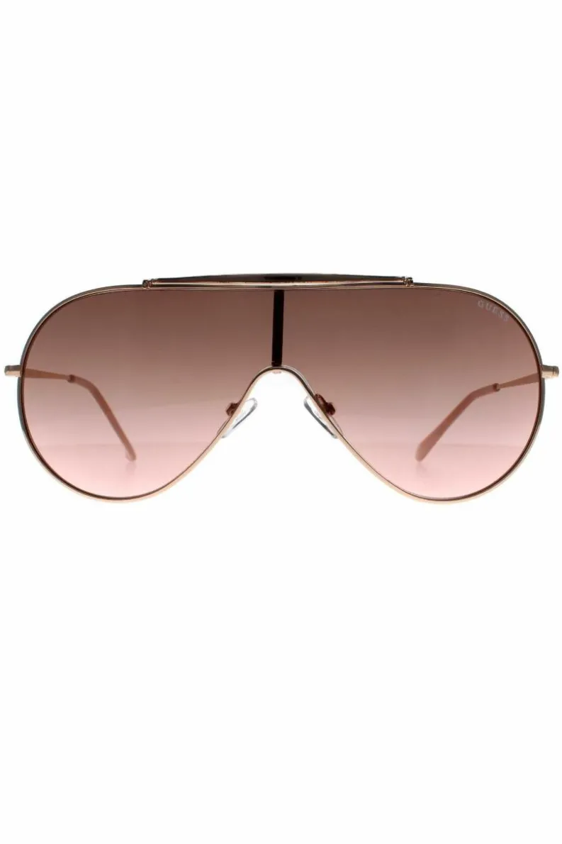 Sunglasses*Guess Shield Rose Brown Gradient GF0370 Gold