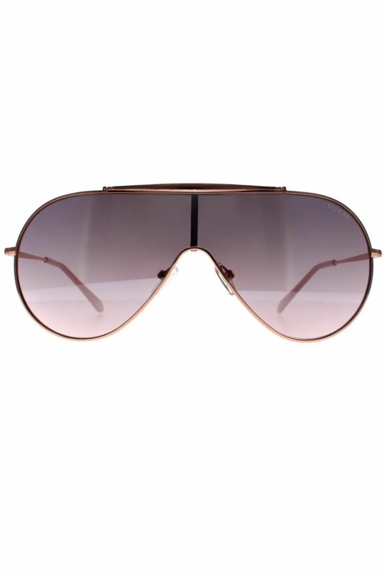 Sunglasses*Guess Shield Rose Silver Mirrored GF0370 Gold