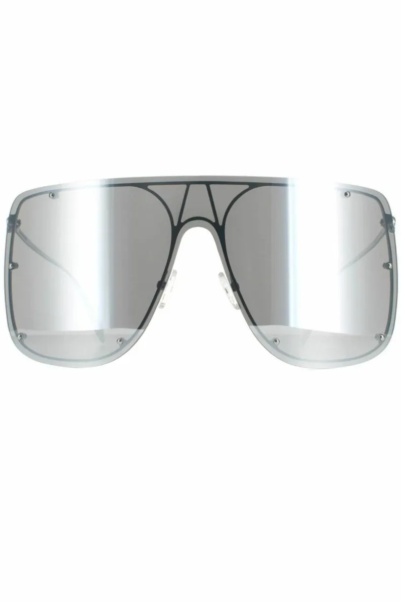Sunglasses*Alexander McQueen Shield Mirror AM0313S Silver