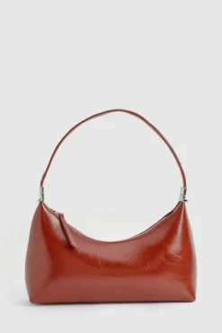 Shoulder Bags|Handbags*boohoo Shiny Pu Shoulder Bag With Crossbody Strap burgundy