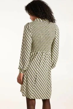 Shirt Dresses*Blue Vanilla Shirred Mini Shirt Dress Green