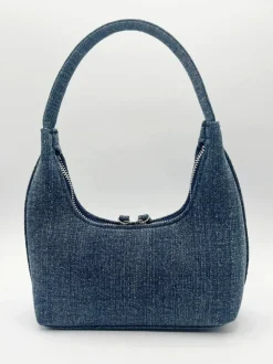 Shoulder Bags*SVNX Short Handle Denim Shoulder Bag Blue