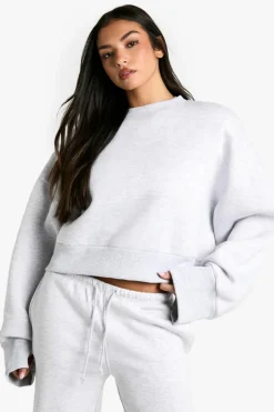 Sweatshirts|Hoodies & Sweatshirts*boohoo SHOULDER PAD WIDE SLEEVE SWEATSHIRT ash grey