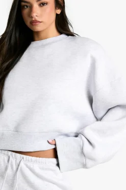 Sweatshirts|Hoodies & Sweatshirts*boohoo SHOULDER PAD WIDE SLEEVE SWEATSHIRT ash grey