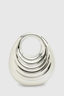 Handbags*boohoo Acrylic Curve Grab Bag silver
