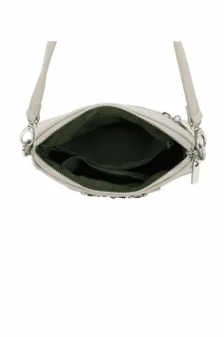 Cross-Body Bags|Handbags*Kitise Silver Buckle Style Small Crossbody Bag WIth Detachable Strap & Handle Beige