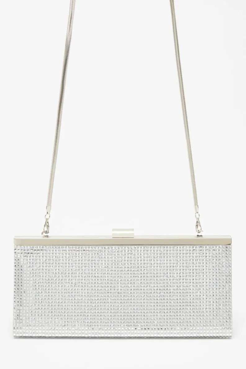 Handbags|Clutch Bags*Quiz Diamante Clutch Bag Silver