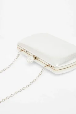 Handbags|Clutch Bags*Quiz Diamante Curve Box Bag Silver